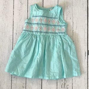 Mint Green Embroidered Detail Dress